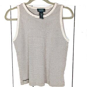 Ralph Lauren striped sleeveless knit sweater top